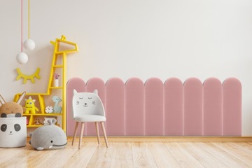 Мягкая стеновая панель VELOR FENCE 20x80 Цвет РОЗОВЫЙ