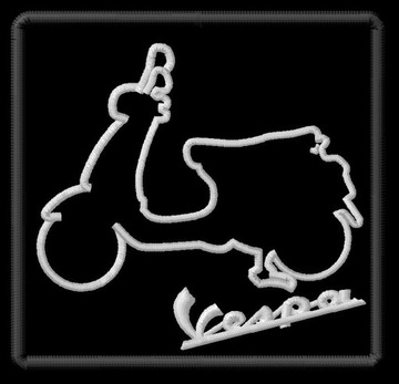 Naszywka dla fanów Vespa skuter haftowana z termofolią GT GTS 60 200 300