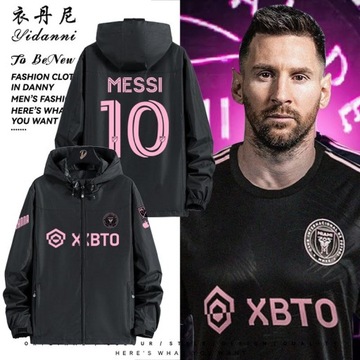 MESSI Wiatrówka Męska Kurtka Sportowa Jesienna Piłka Nożna 2024