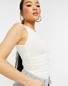 MISSGUIDED PETITE BODY DAMSKIE KREMOWE 34 1ARL