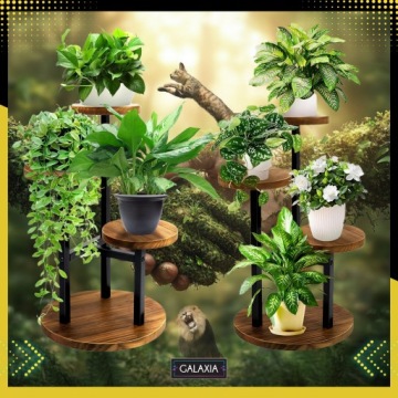 Стойка для цветов Растения Металлическая Деревянная Лофт