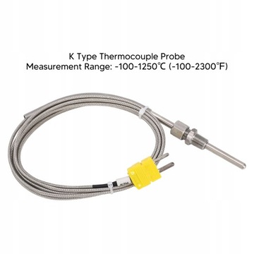 ДАТЧИК ТЕМПЕРАТУРЫ 80мм 1/8 2М ТЕРМОПАРА ТИПА К -100*C 1250*C