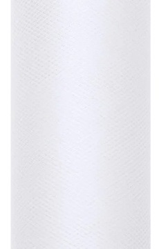 TIUL Dekoracyjny na Rolce BIAŁY Ślub Wesele Komunia Chrzest 50cm 9m