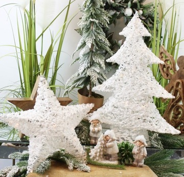 Серебряное светодиодное украшение для елки DEcodomi