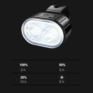 ПЕРЕДНЯЯ + ЗАДНЯЯ СВЕТОДИОДНАЯ АККУМУЛЯТОРНАЯ ВЕЛОСИПЕДНАЯ ФОНАРЬ ДЛЯ РУЛЯ ВЕЛОСИПЕДА