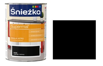 ŚNIEŻKA EMALIA NITRO - N105 CZARNY MAT 0,8L - FARBA SZYBKOSCHNĄCA