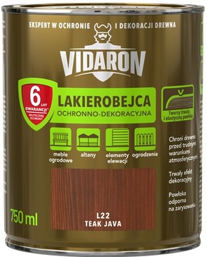 VIDARON LAKIEROBEJCA DO DREWNA TEAK JAVA L22 0,75L