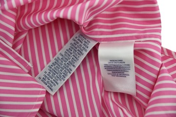 POLO RALPH LAUREN koszula damska krótki rękaw różowe paski klasyczna 42