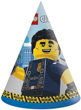 Czapeczki Papierowe Urodzinowe LEGO City 6 szt.