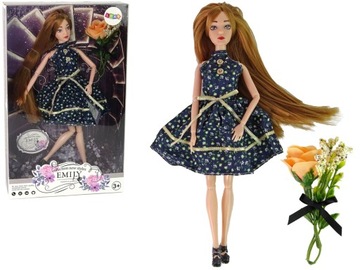 LALKA EMILY MODELKA AKCESORIA DODATKI KWIATEK POKAZ MODY