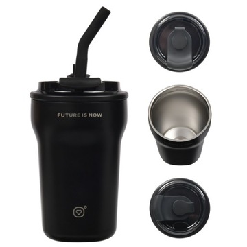 Kubek termiczny termos ze słomką ustnikiem Casno 420 ml