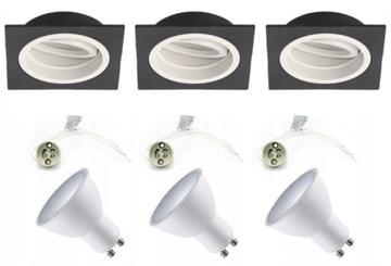 OPRAWA SUFITOWA REGULOWANA B/W MAT KWADR +GU10 LED