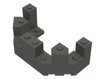 Lego 6066 Wieża Mur Ciemny Szary Old 1 szt
