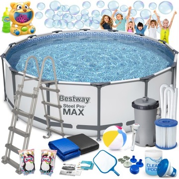 BASEN OGRODOWY STELAŻOWY 457x122 BESTWAY FULL 18w1