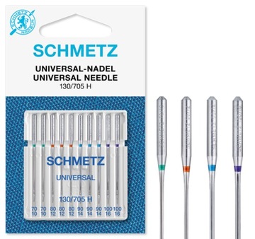 Igły półpłaskie Schmetz 130/705H uniwersalne MIX10