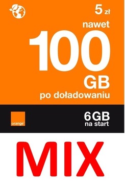 starter orange na kartę 5 mix prefiksów hurt + super gratis