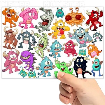 МОЮЩИЕСЯ ВРЕМЕННЫЕ ТАТУ ДЛЯ ДЕТЕЙ МОНСТРЫ МОНСТРЫ ОРИГИНАЛЬНЫЕ УЗОРЫ