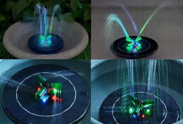 ПЛАВАЮЩИЙ ФОНТАН СОЛНЕЧНЫЙ САД ЦВЕТНОЙ RGB 16см УКРАШЕНИЕ САДОВ