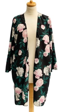 Kimono Czarne Kwiaty Dorothy Perkins XXL 44 Narzutka