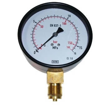 Manometr 0-160BAR 0-16MPa M100R KFM 100mm G1/2''