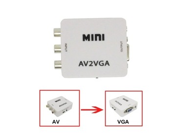Композитный видеоконвертер CVBS AV в VGA D-SUB