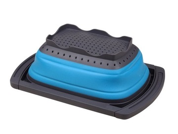 Складной дуршлаг, выдвижной силиконовый дуршлаг, кухонное сито.