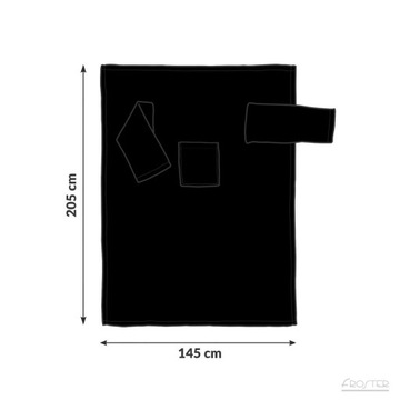 Kocyk Szlafrok Czarny koc z rękawami polar POLSKI