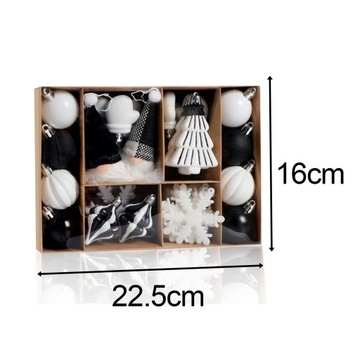 32x рождественские украшения из безделушек Рождественская елка безделушки Рождественская елка черно-белая