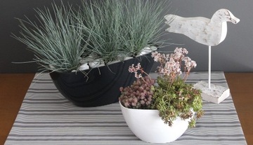 DONICZKA OSŁONKA BIAŁA DO STORCZYKÓW DRZEWKA BONSAI OWALNA - Ś20 cm W10cm