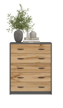 ШКАФ ДЛЯ ОБУВИ, КОМОД ИЗ 5К ГРАФИТ ДУБ ВОТАН