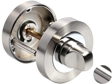 ROZETA OKRĄGŁA WC do drzwi NIKIEL CHROM