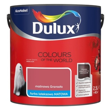 Dulux Kolory Świata Farba Malinowa Granada 2,5L