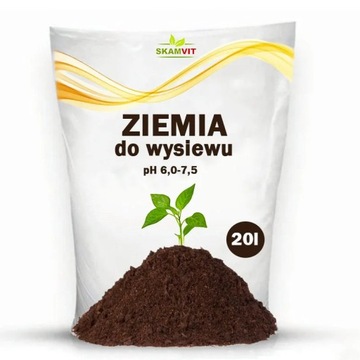 ZIEMIA PODŁOŻE WYSIEWU PIKOWANIA WARZYW NASION 20l