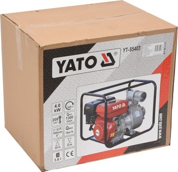 YATO Водяной насос для сгорания Motopompa 4