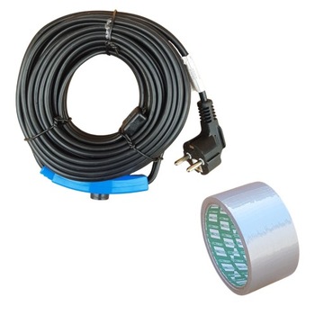 Kabel grzejny 8m 128W Przewód Grzewczy + Taśma 10m