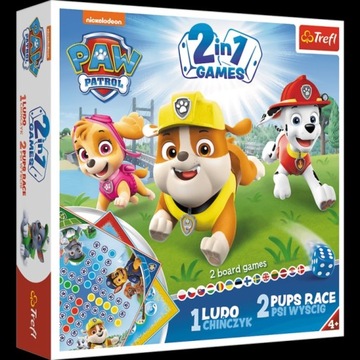 Gra 2w1 Chińczyk/psi Wyścig Paw Patrol Trefl
