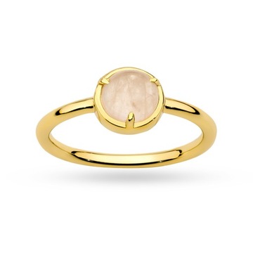 СЕРЕБРЯНОЕ КОЛЬЦО пр. 925 с розовым кварцем р.9