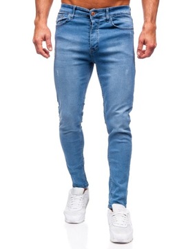 SPODNIE JEANSOWE MĘSKIE SLIM FIT GRANATOWE 6177 DENLEY_31/M