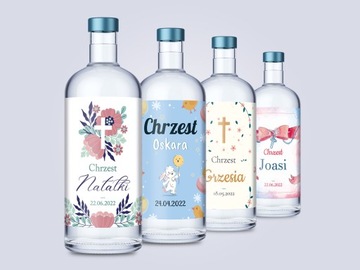 Этикетки для водки КРЕЩЕНИЕ, 26 шт. Имя ребенка!