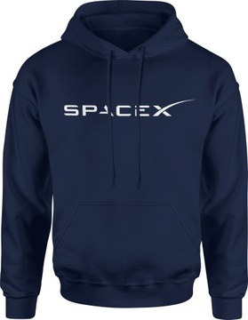 MĘSKA BLUZA Z KAPTUREM SPACEX SPACE X ROZMIAR L DRESOWA NADRUK Z NADRUKIEM