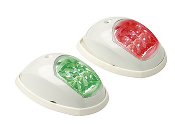 LAMPY NAWIGACYJNE LED 12V DO ŁODZI ZESTAW BIAŁE