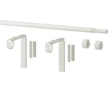 ИКЕА РАКА - Карниз одинарный белый 70-120 см