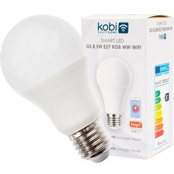 E27 GS Светодиодная лампа 8,5Вт 2700-6500К RGB SMART Wi-Fi