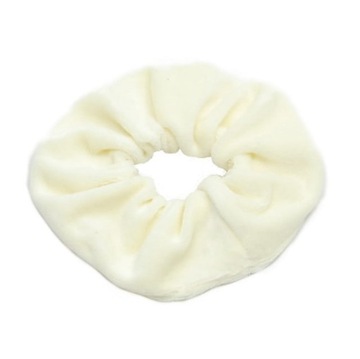 Frotka / Scrunchie do włosów ECRU welurowa