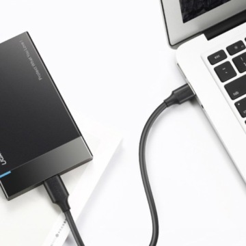 Никелированный кабель USB-C 3.0 UGREEN 1м черный