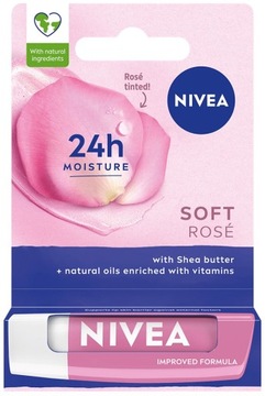 Nivea Pomadka do Ust Ochronno - Pielęgnująca Soft Rose 4,8 g