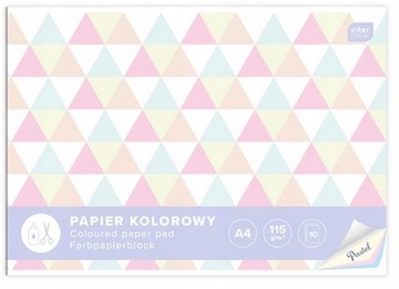 PAPIER KOLOROWY A5 ZESZYT BLOK 10 KARTEK PASTEL