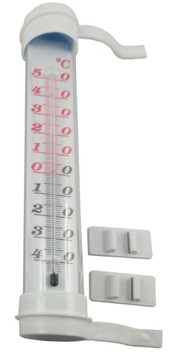 TERMOMETR ZAOKIENNY ZA OKNO DUŻY 26 CM XL BIAŁY