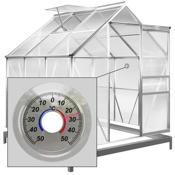 Садовая теплица из поликарбоната, алюминиевый тоннель, фундамент, окно, дверь, 5,85 м³