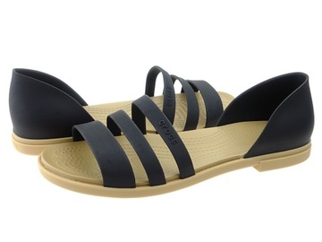 Sandały damskie Crocs Tulum open flat Sandal W czarny 42,5